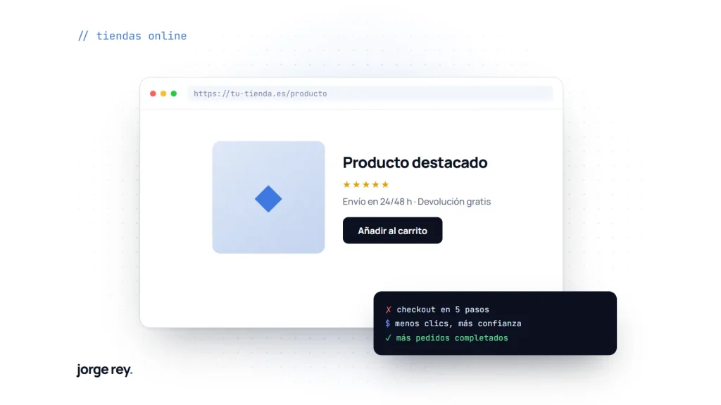 Ficha de producto de una tienda online con valoraciones y botón de añadir al carrito